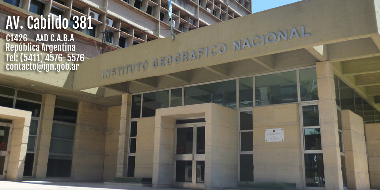 IGN, Av. Cabildo 381, Caba, República Argentina. Tel: 5411 4576 5576