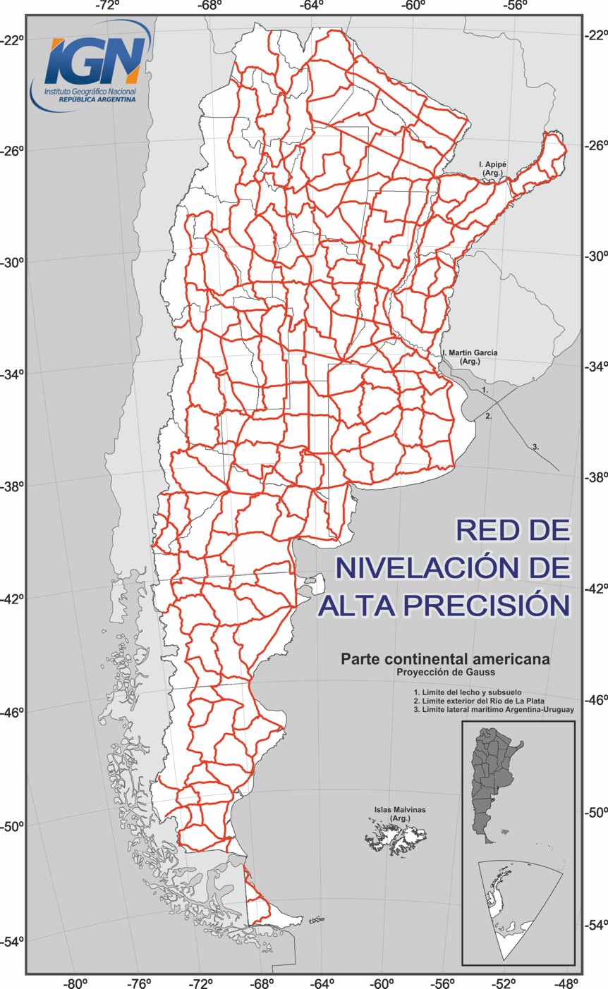 Mapa de la red de nivelación